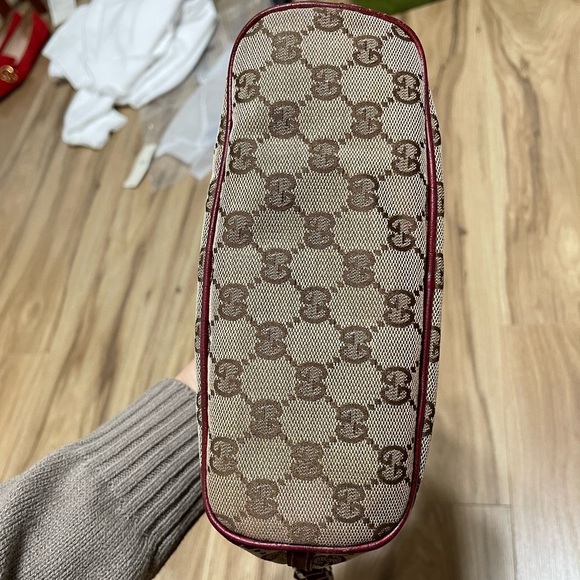 Gucci GG Canvas Boat Baguette Bag Red - Picture 3 of 11